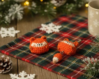 Mini Fox Crochet Keychain Pattern, Cute Animal Charm (Digital PDF)