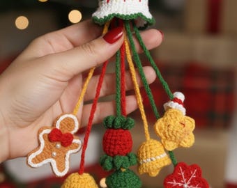 Crochet Christmas Ornament Pattern Set, Festive Decor (Digital Pattern)
