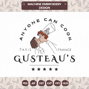 Any one can cook Embroidery Designs , Lover Machine Embroidery Files , valentine embroidery pattern, Instant Download embroidery design