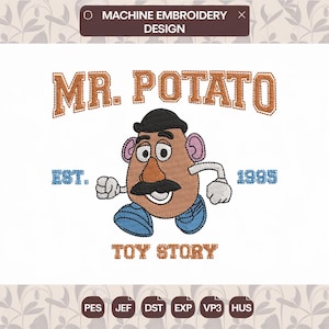 Sassy Spud Embroidery Designs ,Potato Character Machine Embroidery Files ,Fun Potato embroidery pattern, Instant Download embroidery file