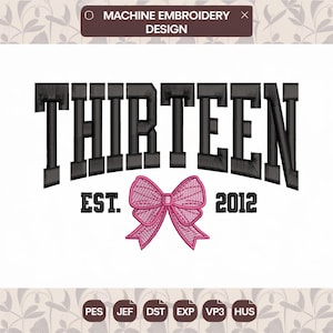 Pink Coquette Stickmuster, Maschinenstickerei, dreizehn (Instant Download)