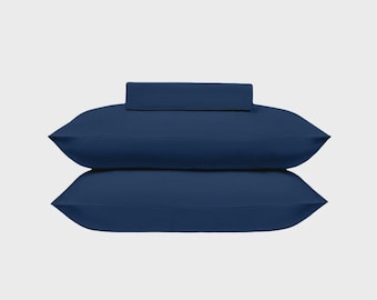 300 Thread Count Percale Cotton Bed Sheet Set | Hotel Luxury Bedding | Soft Breathable Cooling Sheets | 1 Bed Sheet | 2 Pillow Cases