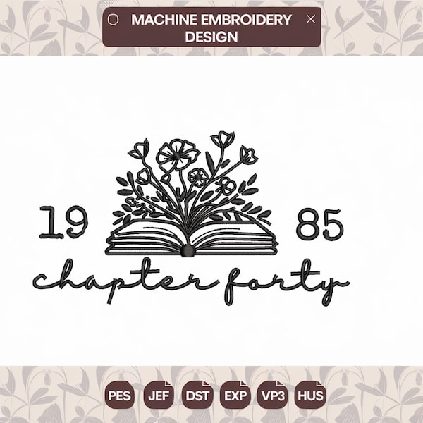 花の刺繍デザインブック、第40章（即時ダウンロード）