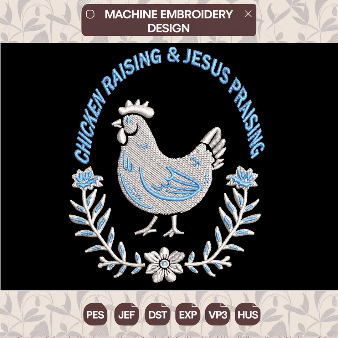 Chicken Jesus Embroidery Designs, Funny Christian Machine Embroidery ...