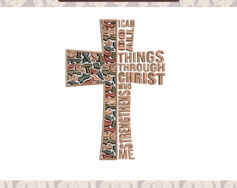 Christian Cross Machine Embroidery Design, Jesus Lover Pattern (Instant Download)