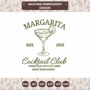 cocktail club Embroidery Designs , drink lover Machine Embroidery Files , gift for her embroidery pattern, Instant Download embroidery file