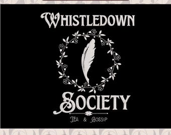 Whistledown Society Embroidery Design, Gossip Embroidery Pattern (Instant Download)