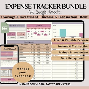 Budget Planner Template for Google Budget Tracker Monthly Expense Sheet Printable Budget Planner Debt Tracker Budget Planning Sheet Budget