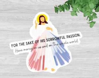Divine Mercy Sticker: Religious Catholic Decal