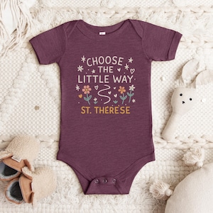St. Therese Kids Shirt, Choose the Little Way Shirt, Catholic Children&#39;s Shirt, Catholic Saint Shirt, All Saints Day, Back to School Shirt