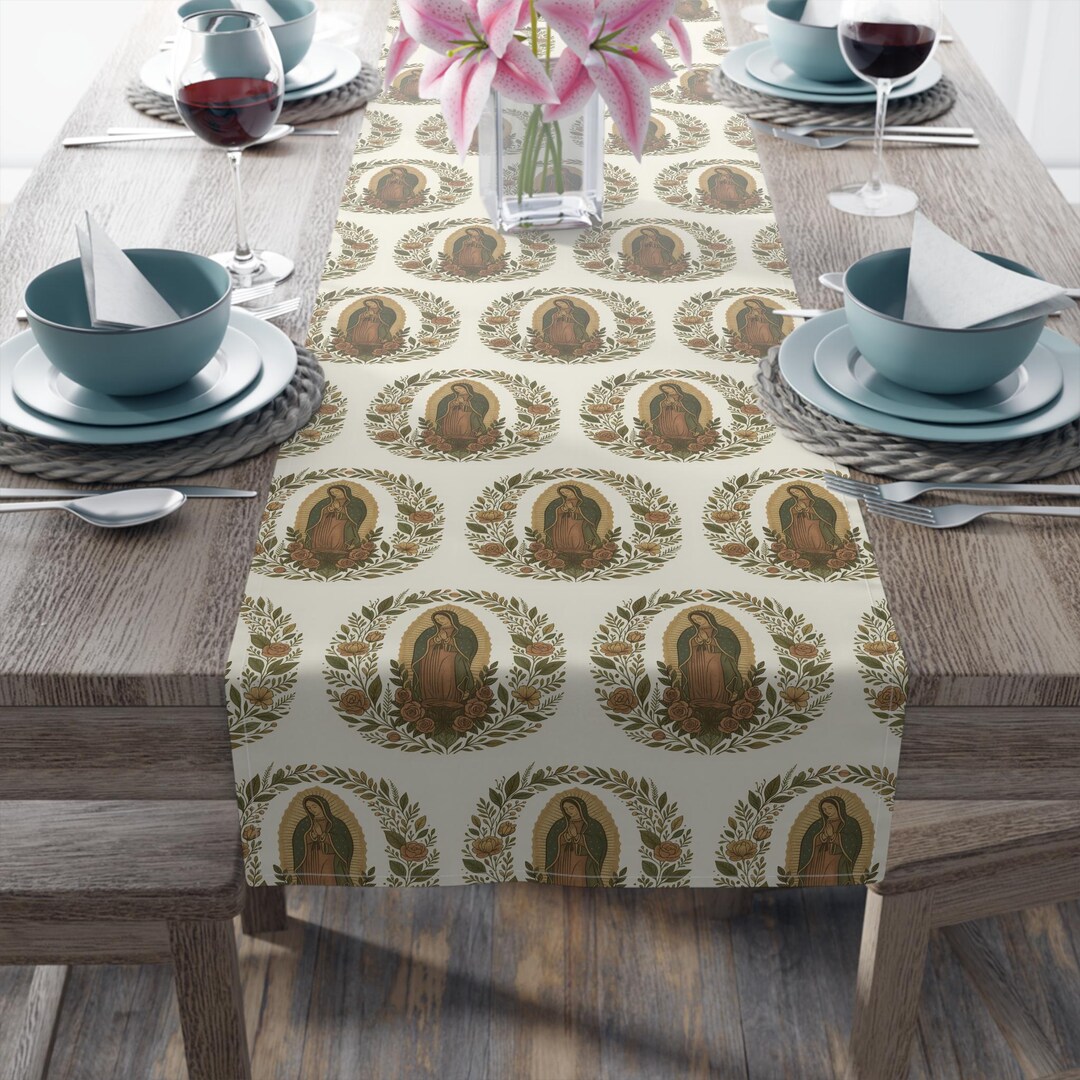 Our Lady of Guadalupe Table Runner: Catholic Marian Home Decor ...