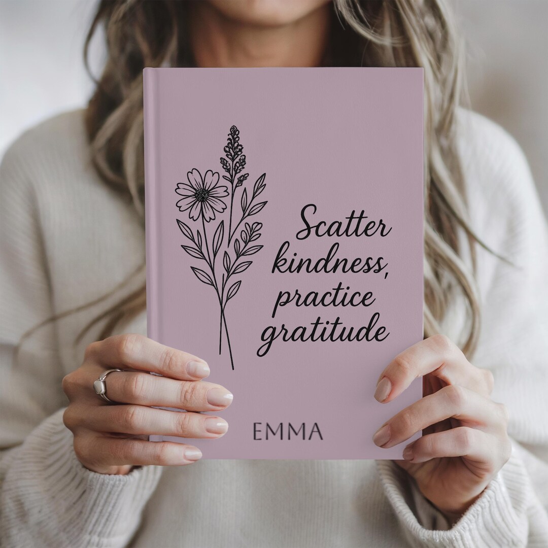 Personalized Gratitude Journal: Floral Design, Custom Message ...