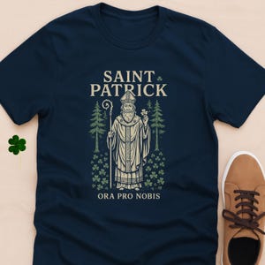Saint Patrick Shirt, Catholic Saint Shirt, St. Patrick&#39;s Day Tee, All Saints Day, Patron Saint Shirt, Irish Shirt, Catholic Gift for Him