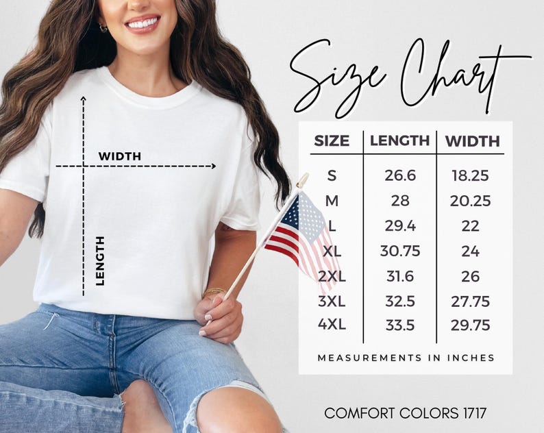 Floral USA Comfort Colors® T-Shirt, Patriotic American Flag Tee, Vintage USA Shirt image 6