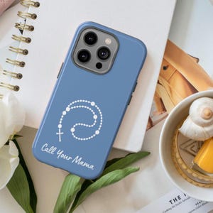 Rufen Sie Ihre Mutter an, katholische Telefonhülle, katholische Telefonhülle, beten Sie die Rosenkranz-Telefonhülle, katholisches Geschenk für Frauen, marianische Hingabe, lustiges katholisches Geschenk