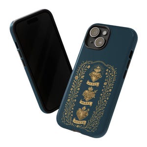 Catholic Phone Case: Hearts of the Holy Family Religious Gift image 6