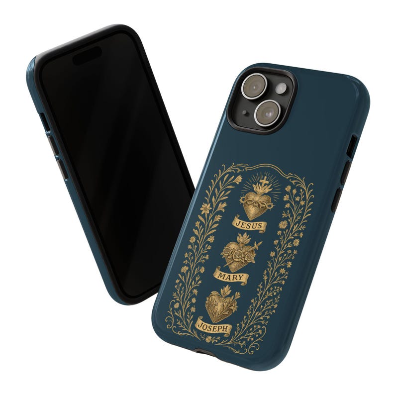 Catholic Phone Case: Hearts of the Holy Family Religious Gift image 6
