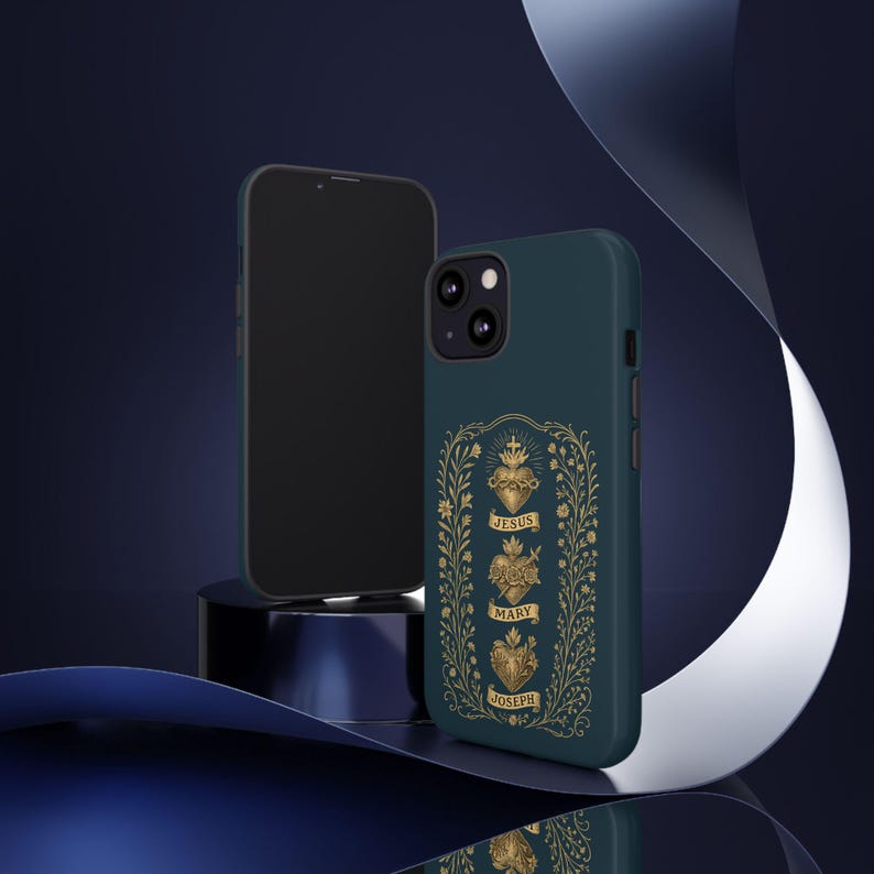 Catholic Phone Case: Hearts of the Holy Family Religious Gift image 4