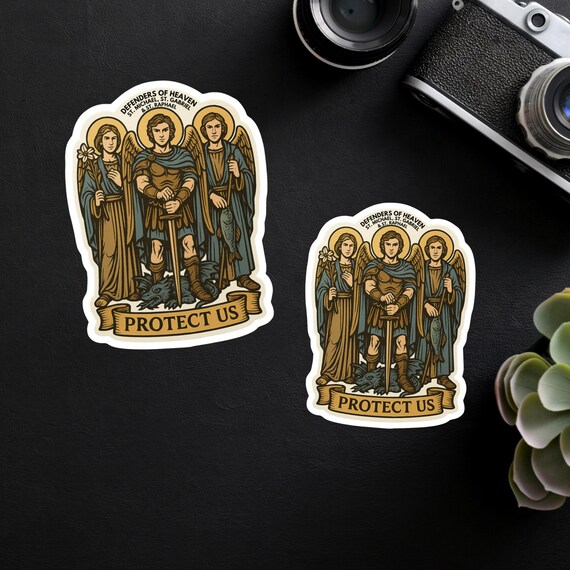 大天使ビニールステッカー：聖ミカエル、ガブリエル、ラファエル
