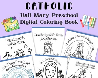 Katholische Vorschule Ave Mary Malbuch: Druckbare Blessed Mutter Blätter (PDF)