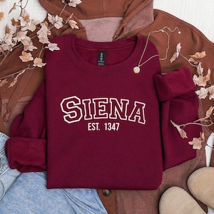 St. Catherine of Siena Collegiate Sweatshirt: Catholic Saint Apparel, Religous Gift