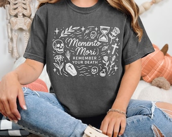 Memento Mori Shirt, Catholic Halloween Shirt, Remember Your Death Tee, All Souls Day Shirt, Catholic Gift, Catholic Comfort Colors® Tee