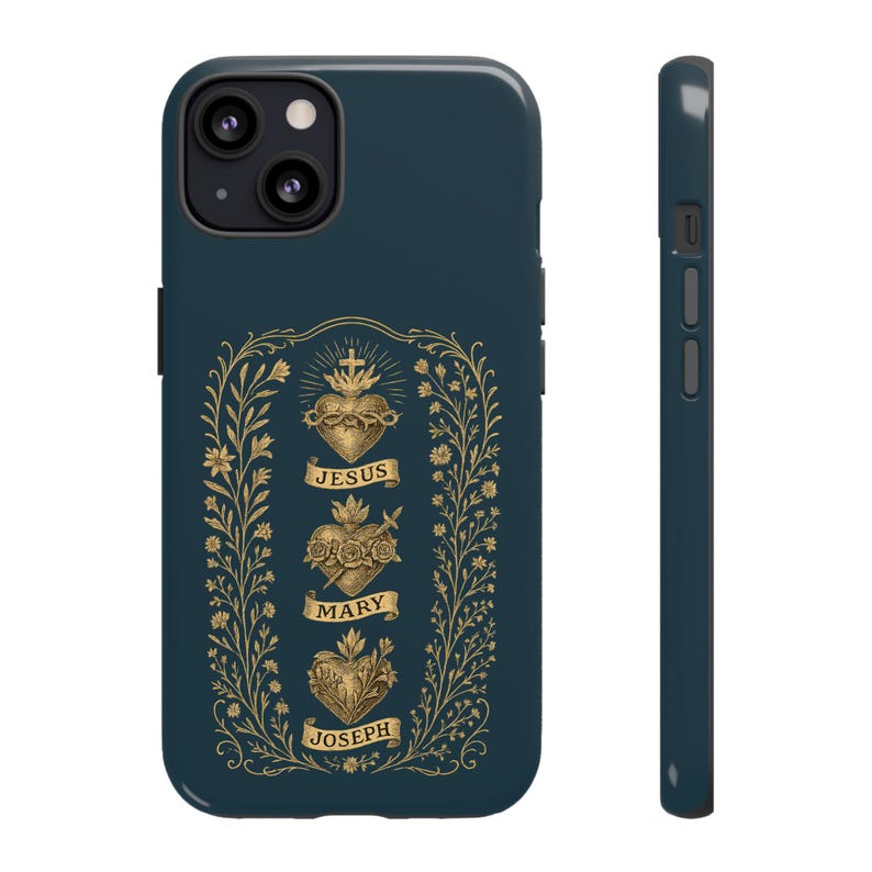 Catholic Phone Case: Hearts of the Holy Family Religious Gift image 7
