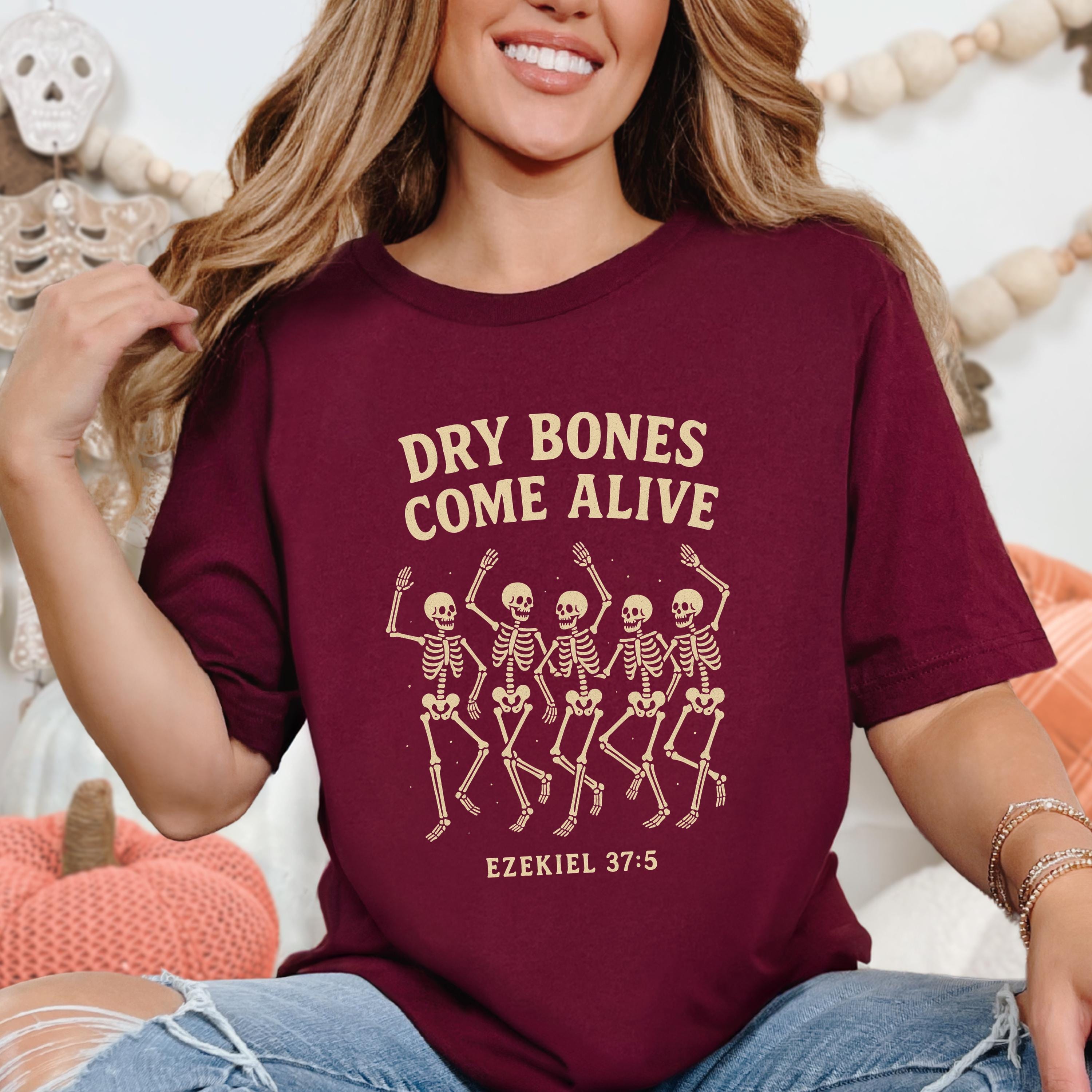 Christian Halloween Shirt: Dry Bones Dancing Tee, Skeletons