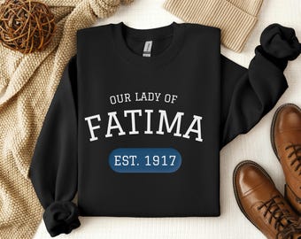 Felpa con cappuccio della Madonna di Fatima: girocollo da donna cattolica, regalo della Vergine Maria