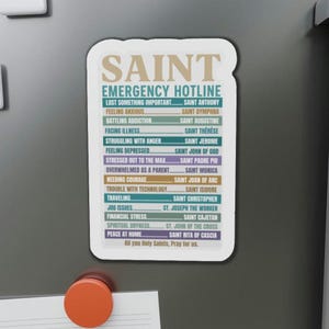 Catholic Saint Magnet, Religious Saint Gift, Christian Fridge Decor, Catholic Home Decor, Patron Saint Gift, Catholic Gift, Christmas Gift
