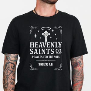 Heavenly Saints Shirt, Catholic Saints Sweatshirt, Catholic Saints Gift, Catholic Men&#39;s Shirt, Catholic Gift for Men, All Saints Day Shirt