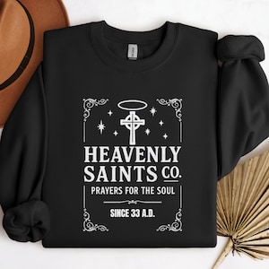 Heavenly Saints Sweatshirt, Catholic Saints Shirt, Catholic Saints Gift, Catholic Sweatshirt, Catholic Gift for Women, All Saints Day Shirt
