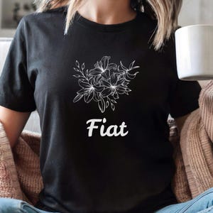 Fiat Catholic T-Shirt: Marian Devotion Tee, Blessed Mother Gift