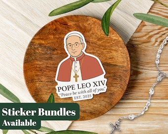Pope Leo XIV Vinyl Sticker: First American Pope, Catholic Gift