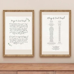 St. Joseph Devotional Bundle - Litany and Prayer Digital Downloads - St. Joseph Prayer - Catholic Art - Catholic Prints - Catholic Downloads
