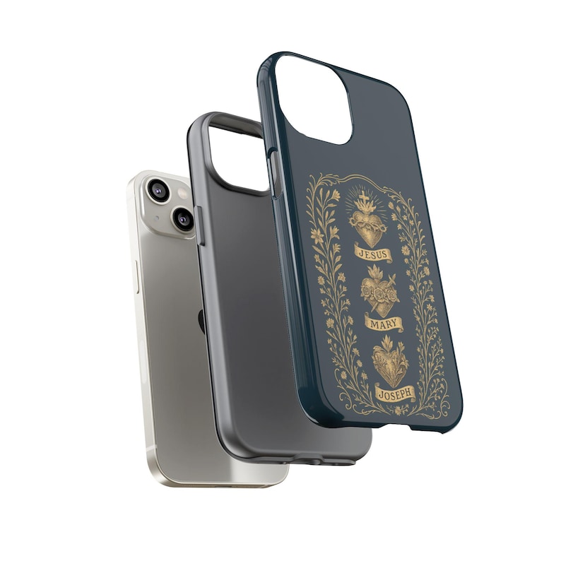 Catholic Phone Case: Hearts of the Holy Family Religious Gift image 5