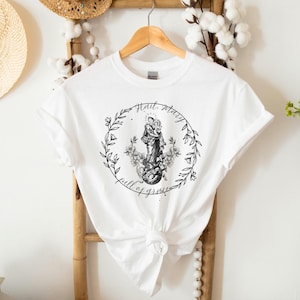 Marian Catholic T-shirt, Catholic Hail Mary Tee, Blessed Mother Shirt, Catholic Mothers Day Gift, Virgin Mary T-shirt, Catholic gift for him