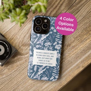 Custom Saint Quote Phone Case, Custom Bible Verse Phone Case, Personalized Catholic Gift, Scripture Phone Case, Catholic iPhone Samsung Case