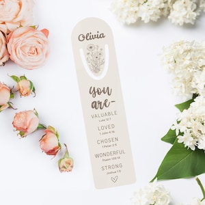Personalized Bible Bookmark: Custom Baptism Gift, Christian Keepsake