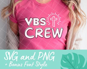 VBS Crew SVG PNG, Vacation Bible School Shirt Design, Church Volunteer Svg, Christian Summer Camp Svg, Christian Instant Download