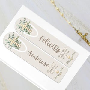 Personalized First Communion Bookmark: Catholic Keepsake Gift