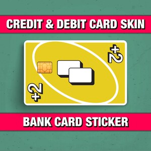 Reverse Card Bank Card 4x Skins Sticker, Uno Credit card funny decal meme  tiktok