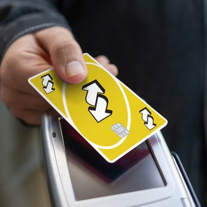 Blue Uno Reverse Card Sticker for Sale by SnotDesigns