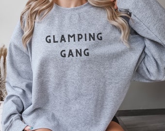 Glamping Sweatshirt, Campfire Sweatshirt, Outdoor Sweatshirt, Unisex Sweatshirt, Graphic Sweatshirt, Camping, Bonfire Sweatshirt