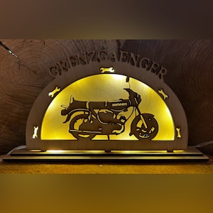 Lichtboog met verlichting - motief "SIMSON"