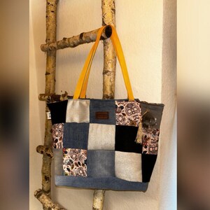 Sac à main cousu main en jean