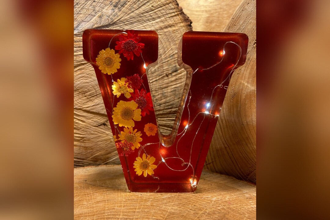 Epoxy Resin Letter With Lighting - Etsy UK