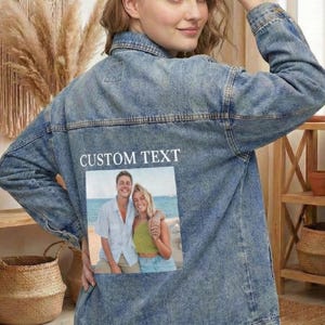 Custom Denim Jacket with Photo or Text