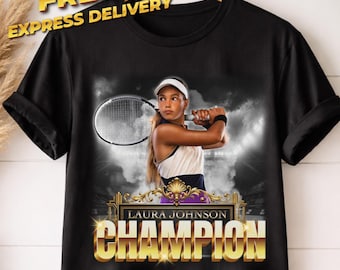 Custom Sport Shirt, Boyfriend Shirt, Face Shirt, Tennis Surprise, Personalized Birthday Bootleg Gift, Group Shirt