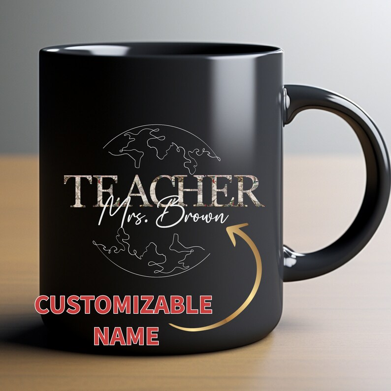 Custom Mug for Geography Teacher, Custom Gift for Teacher, Gift for Geography Teacher, Present